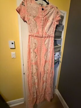chinese dress ladies Lace & Jersey Gown Black / 4 main image 0